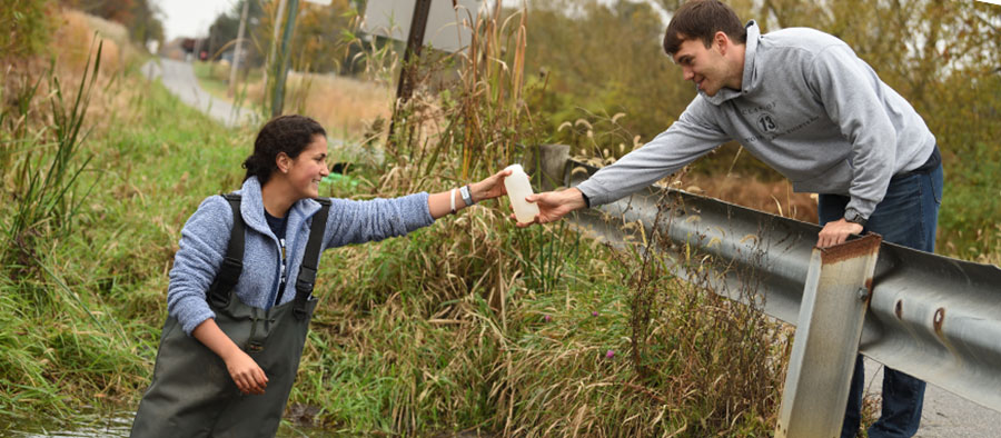 Civil engineering graduate student working in environmental engineering at The University of Akron